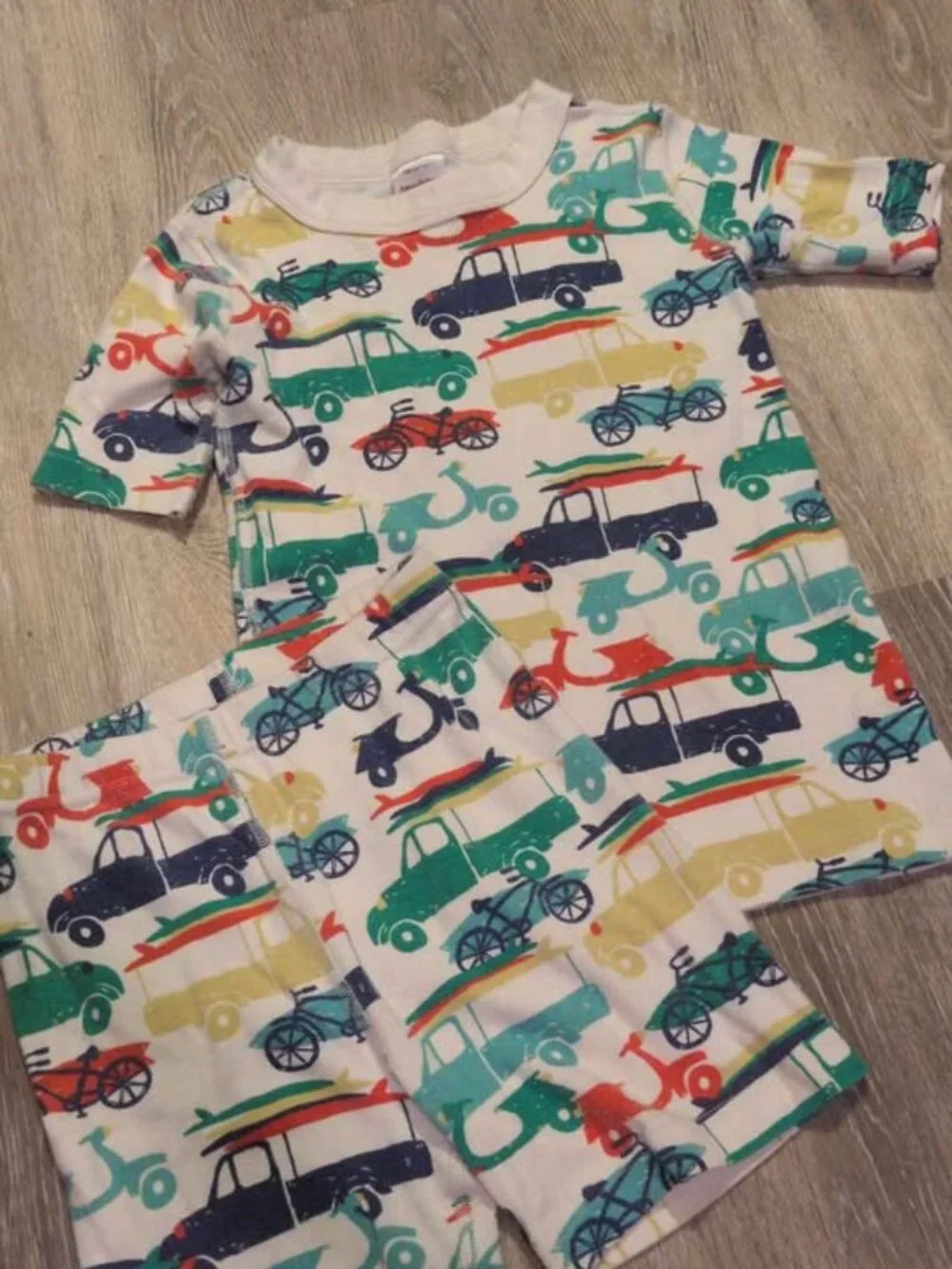 Hanna Andersson US 8 Vehicle Print Pajamas